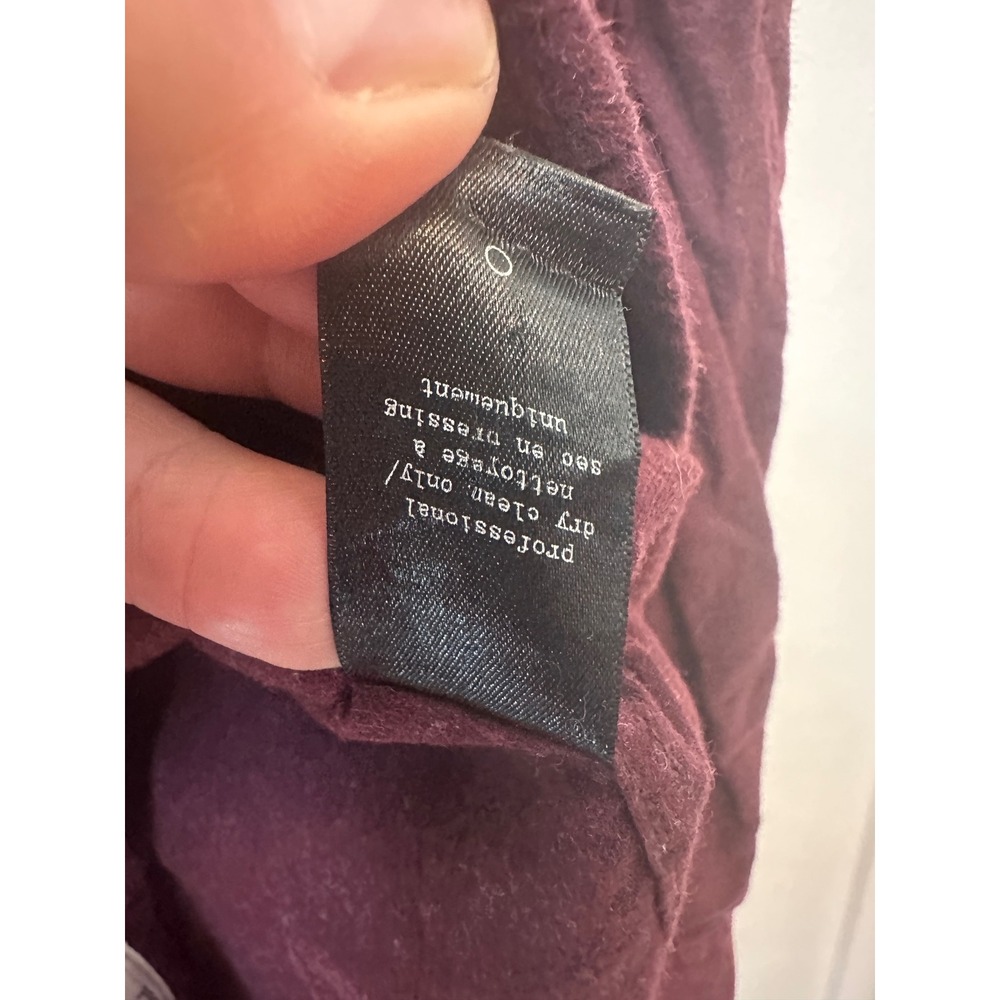 Rag & Bone Standard Issue Mens XL Burgundy Cotton Flannel Button Down Shirt - Picture 6 of 7